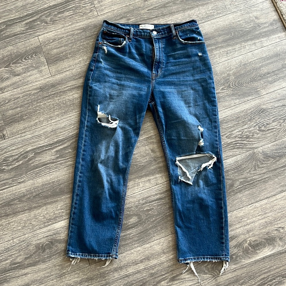 Abercrombie and Fitch Ankle Straight Ultra High Rise